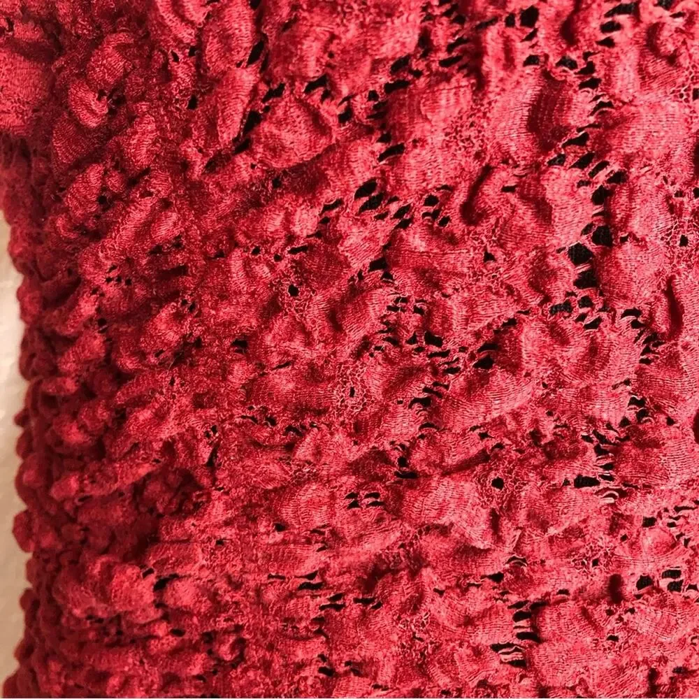 Intimately Free People Day N Night holly berry red lace bodysuit size Small NWT